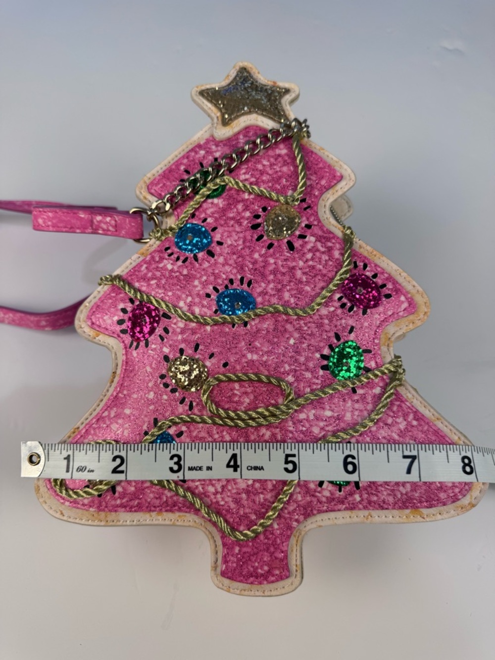 Betsey Johnson Kitsch Christmas Tree Crossbody Bag Purse Lights up RARE euc - Picture 13 of 16